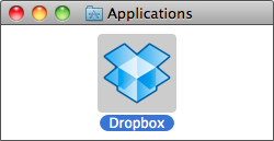 Double-click the Dropbox icon